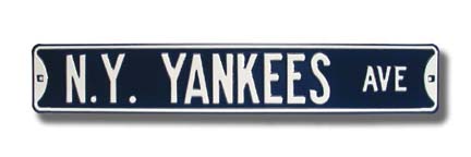 Steel Street Sign:  "NEW YORK YANKEES AVE"