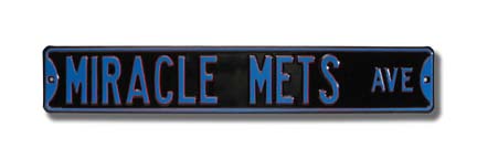 Steel Street Sign:  "MIRACLE METS AVE"