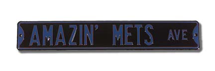Steel Street Sign: "AMAZIN' METS AVE"