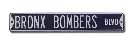 Steel Street Sign:  "BRONX BOMBERS BLVD"