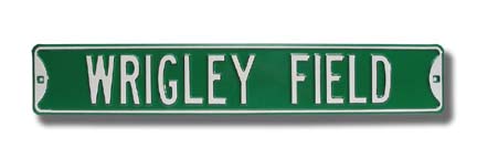 Steel Street Sign: "WRIGLEY FIELD"