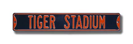 Steel Street Sign: "TIGER STADIUM"