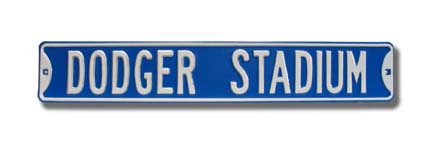 Steel Street Sign: "DODGER STADIUM"