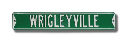 Steel Street Sign:  "WRIGLEYVILLE"