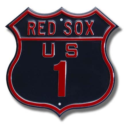 Steel Route Sign:  "RED SOX US 1"