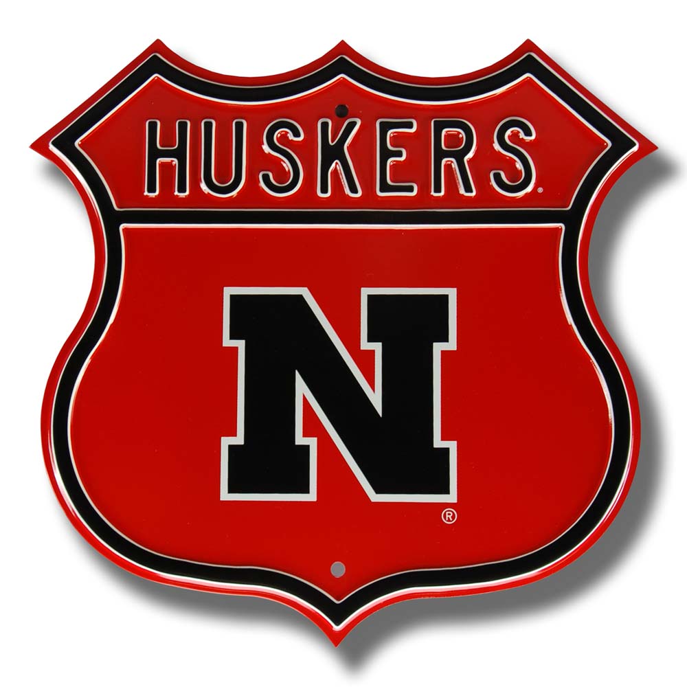 Steel Route Sign:  "HUSKERS US 1"