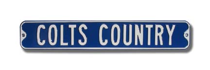Steel Street Sign: "COLTS COUNTRY"
