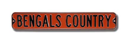 Steel Street Sign: "BENGALS COUNTRY"