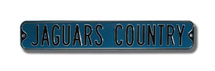 Steel Street Sign: "JAGUARS COUNTRY"