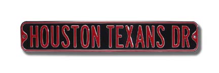 Steel Street Sign: "HOUSTON TEXANS DR"