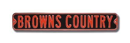 Steel Street Sign: "BROWNS COUNTRY'