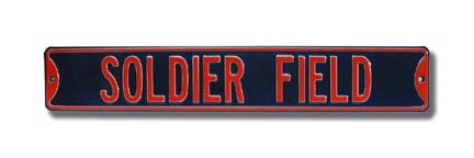 Steel Street Sign: "SOLDIER FIELD"