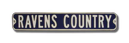 Steel Street Sign:  "RAVENS COUNTRY"