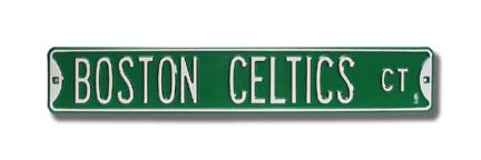 Steel Street Sign:  "BOSTON CELTICS CT"