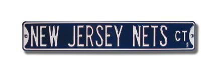 Steel Street Sign:  "NEW JERSEY NETS CT"