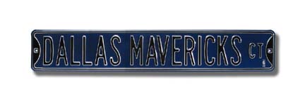 Steel Street Sign: "DALLAS MAVERICKS CT"