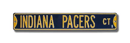 Steel Street Sign: "INDIANA PACERS CT"