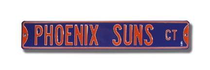 Steel Street Sign: "PHOENIX SUNS CT"