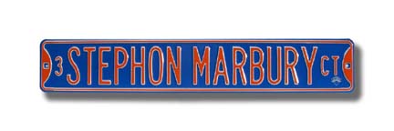 Steel Street Sign:  "3 STEPHON MARBURY CT"