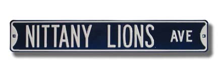 Steel Street Sign:  "NITTANY LIONS AVE"
