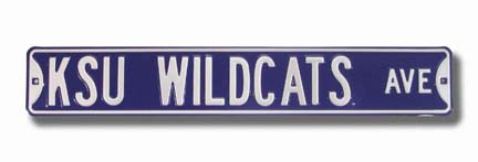 Steel Street Sign: "KSU WILDCATS AVE"