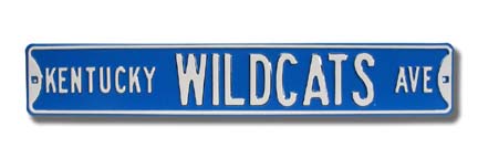 Steel Street Sign:  "KENTUCKY WILDCATS AVE"