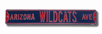 Steel Street Sign: "ARIZONA WILDCATS AVE"