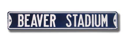 Steel Street Sign: "BEAVER STADIUM"