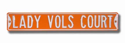 Steel Street Sign: "LADY VOLS COURT"