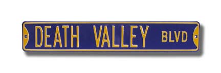 Steel Street Sign:  "DEATH VALLEY BLVD"