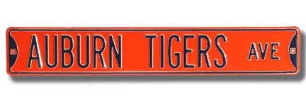Steel Street Sign: "AUBURN TIGERS AVE"