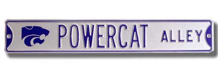 Steel Street Sign: "POWERCAT ALLEY" with Logo