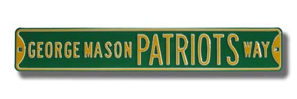 Steel Street Sign: "GEORGE MASON PATRIOTS WAY"