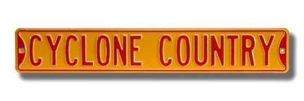 Steel Street Sign: "CYCLONE COUNTRY"