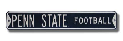 Steel Street Sign:  "PENN STATE FOOTBALL"