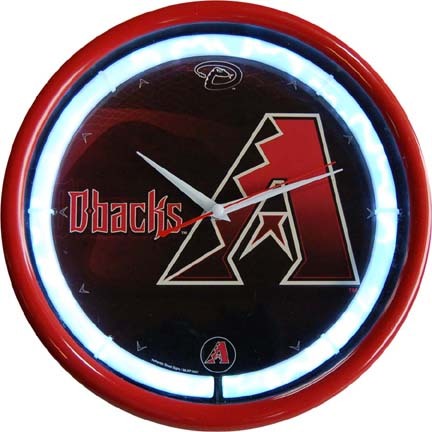 Arizona Diamondbacks Plasma Neon Clock