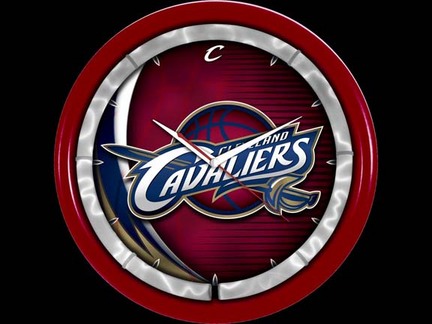 Cleveland Cavaliers Plasma Neon Clock