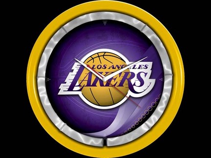 Los Angeles Lakers Plasma Neon Clock
