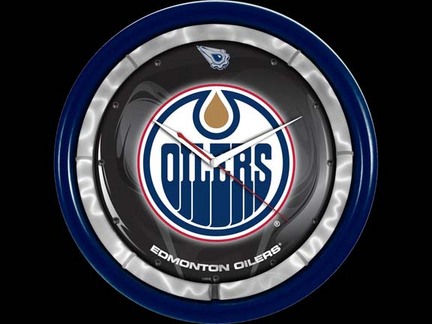 Edmonton Oilers Plasma Neon Clock