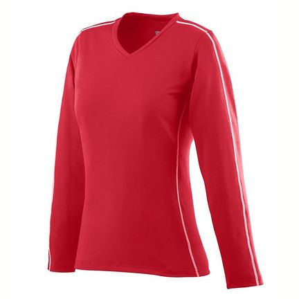 Ladies Poly/Spandex Long Sleeve Power Jersey from Augusta Sportswear (2X-Large)
