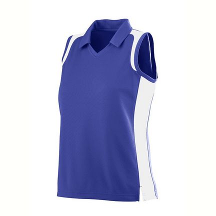 Ladies Sleeveless Wicking Textured Gameday Sport Shirt from Augusta Sportswear (2X-Large)