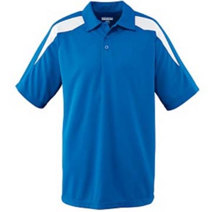 Wicking Textured Color Block Sport Shirt (5X-Large) from Augusta Sportswear