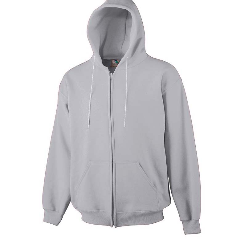 Adult Heavyweight Zip Front Hooded Sweatshirt, Light Colors From Augusta Sportswear