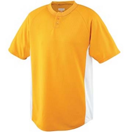 Youth Wicking Color Block Two-Button Baseball Jersey from Augusta Sportswear