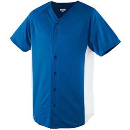 Youth Wicking Color Block Button Front Baseball Jersey from Augusta Sportswear