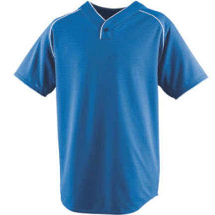 Adult Wicking One-Button Baseball Jersey (3X-Large) from Augusta Sportswear