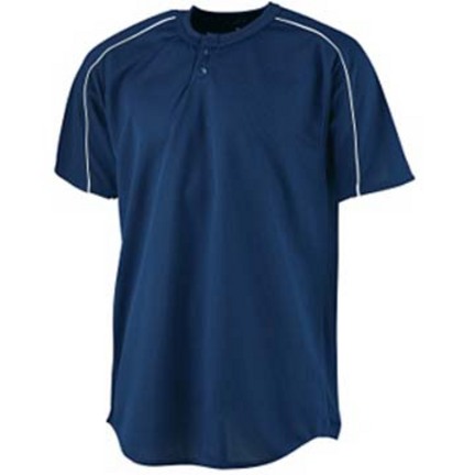 Wicking Two-Button Baseball Jersey (2X-Large) from Augusta Sportswear