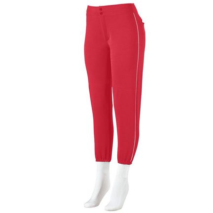 Girls Low-Rise Softball Pants with Piping from Augusta Sportswear