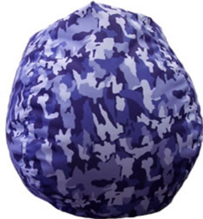 Royal Blue Faux Suede Urban Camo Bean Bag Chair