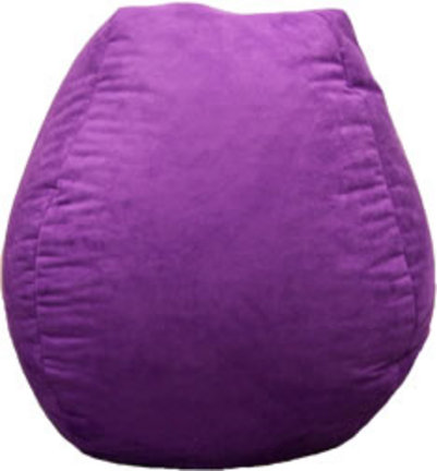 Purple Faux Suede Bean Bag Chair